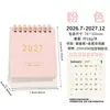Calendário de mesa de escritório transfronteiriço do Ano do Carneiro de 27 anos, apresentando um esquema de cores Morandi moderno, um design minimalista e um grande bloco de notas quadriculado para anotações
