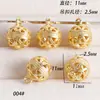 Botones Redondos Dorados y Plateados Estilo Chino Retro con Patrón Hueco, Dorado Antiguo para Qipao y Hanfu, Botones Decorativos, Hebillas y Colgantes