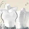 (Cobertura total de envío) Copas acolchadas para que los bustos pequeños parezcan más grandes, top corto de tubo de chica caliente de verano, ropa interior para mujer con diseño de espalda cruzada