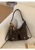 Bolsa Tote Grande Capacidade para o Verão 2025 Bolsa de Ombro Retrô Feminina Bolsa de Ombro com Aparência Sofisticada Bolsa Feminina