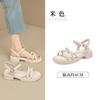 Sandalias de Playa para Mujer Dadong 2024 Verano Nuevo Versátil Moda Romana de Suela Gruesa para Exterior Zapatos de Suela Blanda para Mujer