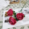 3 Cabeças Dream Rose Ramo Único Rosa Redonda Arranjo de Flores Coreano para Casamento Material de Flores Decoração de Balão para Salão de Casamento