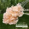 Galhos de Flor de Cerejeira da Neve Casamento Árvore de Flor de Pera Flor de Pessegueiro Flor Artificial de Plástico Decoração de Teto de Rattan Flor de Seda Interior Sala de Estar Chão