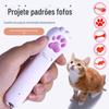 Carregamento projeção gato engraçado bastão LED multi-padrão laser UV roxo padrão lanterna em estoque atacado