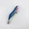 Anzuelo de Madera para Camarones y Calamares, Anzuelo de Calamar en Rollo de Tela, Anzuelo de Madera Luminoso para Camarones, Calamares y Sepias, Anzuelo Doble Paraguas para Pesca en el Mar