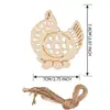 Etiquetas Colgantes Navideñas de Madera Transfronterizas Etiquetas Pequeñas de Madera Colgante Grabado Manualidades Joyería Regalos Procesamiento Hueco Láser