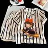 Pijama para Niñas, Nuevo de Verano para Niños de Seda de Hielo Delgado Cuello en V Dibujos Animados Conjunto de Ropa para el Hogar con Aire Acondicionado para Niños