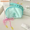 Nova Bolsa de Maquiagem Azul em Formato de Coração de Alto Acabamento para Meninas, Bolsa de Armazenamento de Maquiagem Portátil de Grande Capacidade, Bolsa de Mão Atacado