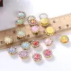 Personalizado de Fábrica 12 Proteína de Moca Doble Capa Borde de Flor Vidrio Diamante Girasol Diadema DIY Decoración de Diamante Cosida a Mano para Equipaje