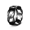 Moda Europea y Americana de Amazon Accesorios Versátiles de Moda Anillo Personalizado de Acero Inoxidable para Hombre con Baño de Oro Real Que No Se Desvanece
