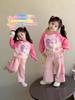 Traje de Primavera y Otoño para Niñas 2025 Nuevo Estilo Infantil Dibujos Animados Traje de Otoño Sudadera Casual de Moda para Bebé Conjunto de Dos Piezas
