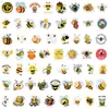 55 pegatinas de abeja de dibujos animados lindas graffiti diy decorativas para equipaje escritorio impermeables pegatinas para diario de mano venta al por mayor ins