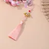 Abanico de Panda de 8 cm con Borlas, Accesorio para Ropa Hanfu, Adorno Colgante para Coche, Decoración de Cintura de Cheongsam, Marcador de Libros, Colgante de Abanico Plegable