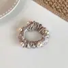Elegante Goma para el Cabello de Perlas Cuerda Sencilla para el Cabello Banda de Goma de Intestino Delgado de Gama Alta para Peinado de Albóndiga Banda Elástica