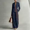 Conjunto Casual Feminino 2026 para Primavera e Verão: Conjunto de Duas Peças com Cardigã Color-Block, Camisa e Calça Wide-Leg