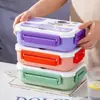 Lonchera Compartimentada de Dibujos Animados, Lonchera para Frutas, Apta para Microondas, Lonchera Sellada, Lonchera para Estudiantes, Dinosaurio Astronauta