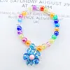 Pulsera de cuentas coloridas para niños, pulsera de cuentas de flor brillante, pez, pulsera de cuentas, linda caricatura, niña pequeña, juguete para niña