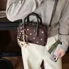 Bolsa de Bowling Polka Dot Melard para Mulheres 2026 Nova Outono/Inverno Bolsa de Mão Vintage de Camurça Bolsa de Ombro Transversal