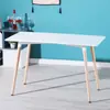Mesa de comedor moderna minimalista para comercio exterior, adecuada para negociaciones y recepciones, combinada con sillas para cafeterías, reuniones informales y mesas de comedor rectangulares creativas