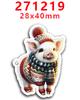 Nuevo parche de resina acrílica 2023, moño, adorables pegatinas decorativas para refrigerador PR271202