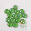 100 Peças 12-14mm, 15-17mm contas planas transparentes verdes 1,2-1,7cm de profundidade verde-fruta contas planas peças de xadrez decorativas