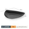 Vajilla de melamina A5 plato para olla caliente negro creativo plato para barbacoa barbacoa imitación porcelana plato rectangular para carne tazón comercial
