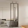 Nueva Mampara de Cristal Estilo Chino para Entrada de Sala de Estar, Celosía Hueca para Sala de Estar y Reja Metálica de Hotel