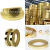 Tira de Canteo Decorativa para Muebles de Metal de Alto Brillo Mate Banda de Canteo Plana Dorada Plateada Tira de ABS Acrílico