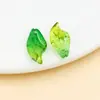 20 Tipos de Cuentas Colgantes de Hoja de Vidrio Verde con Agujeros para Accesorios de Decoración DIY Materiales al por Mayor