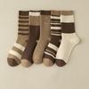 Calcetines Maillard para mujer, otoño e invierno, de longitud media, modernos y populares, con diseño cibernético, medias a rayas de moda.