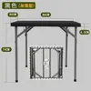 Mesa de Comedor Plegable para Uso Doméstico, Mesa Cuadrada Simple de Mahjong, Mesa Cuadrada Pequeña de Plástico para Apartamento, Mesa y Sillas Cuadradas para Romper Huevos por los Cuatro Lados
