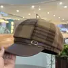 2025 Nuevo Boina de Cuadros Retro con Empalme para Mujer Estilo Británico Elegante Otoño e Invierno Gorra de Periódico Mostrando la Cara Gorra Octagonal Pequeña