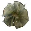 Elástico de Cabelo de Tule da Princesa Sereia sob o Sol~Faixa de Cabelo de Pérolas Estilo Coreano com uma Vibração Brilhante, Elástico de Cabelo Scrunchie de Nicho para Mulheres
