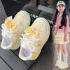 Tênis Infantil, Sapatos Esportivos para Meninas, Novo Estilo Coreano Primavera e Outono Sapatos de Princesa, Sapatos Casuais Versáteis de Solado Macio para Meninas Mais Velhas