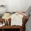Conjunto de Chaleco de Verano para Niña 2025 Nuevo Estilo Top sin Mangas de Encaje para Bebé Niña Shorts de Encaje Conjunto de Dos Piezas