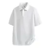 Camisa Polo Estilo Nuevo 2025 para Hombre, Top Casual Holgado para Hombre con Cuello, Ropa para Hombre de Manga Corta Transfronteriza, Mezcla de Seda