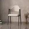 Silla casual con respaldo, silla de escritorio simple, silla de comedor, adecuada para cafeterías, salones de uñas y hogares, con un diseño nórdico de lujo ligero