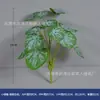 Simulação de 12 Folhas Planta Verde 18 Folhas Bambu Tartaruga Viajante Banana Pukui Pacote Decoração de Casa Hall Varanda