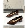 Zapatos de Charol de Punta Francesa Jin Bukang Nuevo Otoño Elegante Estilo Hada Mary Jane Tacones Altos para Commuter