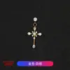 Aretes de Aleación de Titanio F136 con Diseño de Cruz, Tornillos para Cartílago Piercing con Rosca Interna, Joyería para Piercings de Titanio G23