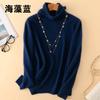 Real tiro spot moda outono einverno Novo tamanho Grande manga comprida vison veludo camisola base camisa top cashmere camisola de malha
