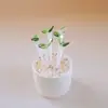 Zibo vidriado de colores adornos pequeños hechos a mano hoja de loto brotes de loto hongo rocío de lluvia maceta manualidades decorativas de escritorio