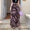 Venta de Liquidación para Exportación: Falda lápiz floral de gasa dulce y elegante para mujer, de cintura alta, adelgazante, de verano