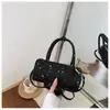 Moda Fresca 2026 Novo Estilo Coreano Pingente Tendência Feminino para o Trabalho Simples Bolsa de Ombro sob o Braço Bolsa Cilíndrica