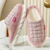 Pantuflas de Algodón para Mujer Otoño e Invierno 2026 Nuevo Estilo Hogar Interior Cálidas Felpa Suela Gruesa Antideslizantes Suela Suave Pantuflas de Algodón para Mujer