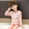 Conjunto de Ropa Interior Térmica de Algodón para Otoño e Invierno Infantil, Capa Base de Algodón Puro, Pijamas para Niños y Niñas Pequeños