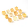 Cuentas cúbicas de cuarzo rutilado dorado natural, cuentas lisas de cristal dorado para pulseras y joyería DIY al por mayor