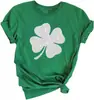 Calle. Camiseta Base Cómoda de Verano Casual de Manga Corta Trendy de Comercio Exterior para el Día de San Patricio
