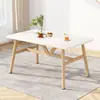 Mesa de jantar pequena e simples para 4-6 pessoas, mesa de jantar para casa, conjunto retangular de mesa e cadeiras, conjunto de mesa para apartamento alugado