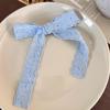 Ballet Girl Bow Lace Hairpin Estilo Francês Fita de Cabelo Duckbill Clip Duplo Rabo de Cavalo Headwear Acessórios para o Cabelo das Meninas